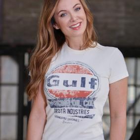 Gulf T-shirt 3D effect Gulf blue - women