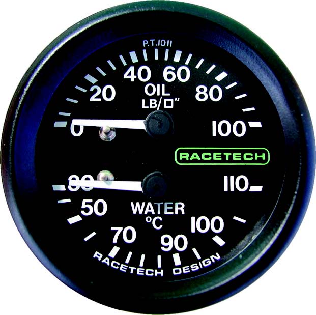 Manomètre STACK PRO CONTROL température d'eau (40-120°C) - noir